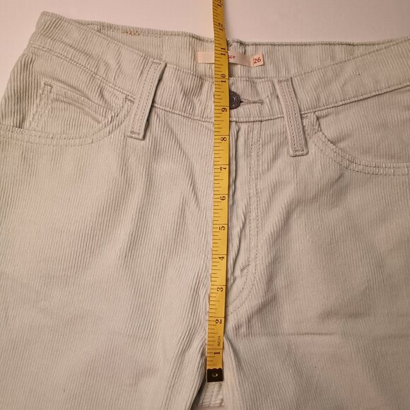 Levi's '94 Baggy Corduroy Jeans Size 26/4 Mid Rise Straight Leg Mint Green Color - Picture 7 of 9